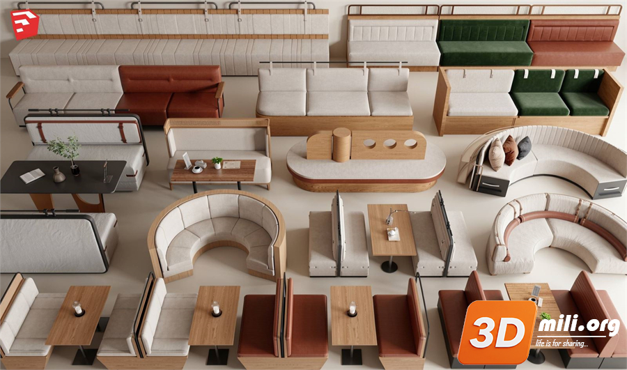Cafe Furniture Skp Files 